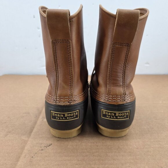 LL Bean Vintage Mens Lounger Duck Boot Engineer Buckle Leather Rubber Maine Sz 9 - Picture 3 of 13